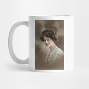 Edwardian lady in blue Mug